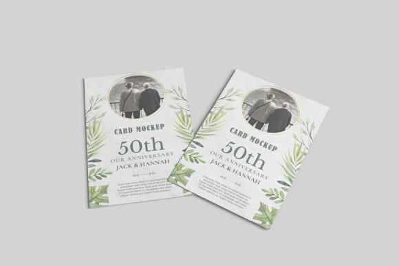 Anniversary Card Mockup: Professional Design Presentation Tool