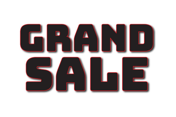Grand Sale Banner Text with 3d Effect