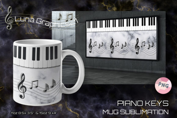Piano Keys 11oz 15oz Coffee Mug